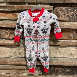 Hanna Andersson Star Wars Christmas Zip Up Pajamas